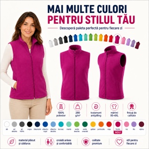 Jachetă Damă Unisex Polar Fleece cu Fermoar Malfini Next 518 – 280 g/m² - Img 9