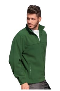 Bărbat îmbrăcat in Jacheta Polar Bărbat de culoare verde sticlă