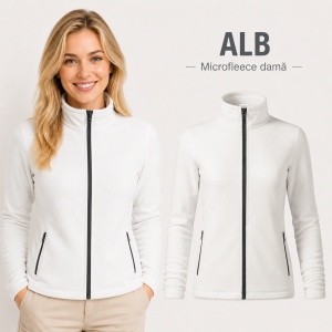 Jachetă Polar Fleece Damă Tip Bluză cu Fermoar Malfini Factor 853 – 300 g/m², Micropoliester Reciclat - Img 11