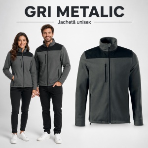 Jachetă Polar Fleece Unisex Damă Bărbat Călduroasă cu Buzunar la Piept și Fermoar – Malfini Rimeck Effect 530, 360 g/m² - Img 16