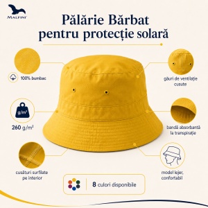 Pălărie Bărbat pentru protecție solară - 8 culori - Img 5