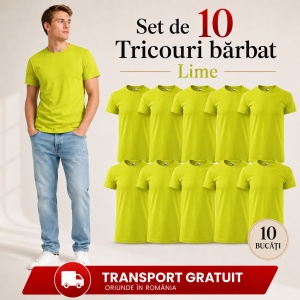 Set 10 tricouri bărbat Malfini Basic Clasic, 100% bumbac, regular fit, 48 culori, mărimi XS–5XL - Img 35