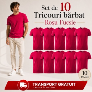 Set 10 tricouri bărbat Malfini Basic Clasic, 100% bumbac, regular fit, 48 culori, mărimi XS–5XL - Img 45
