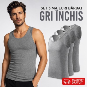 Set 3 Maiouri Bărbat 100% Bumbac, Maieu Sport și Casual, Tricou Fără Mâneci, Lejer și Respirabil, S–2XL, 5 Culori - Img 11