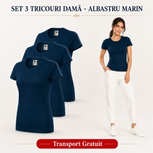 Set 3 tricouri damă, bumbac 100% | 35 de culori disponibile - 134 - Img 13