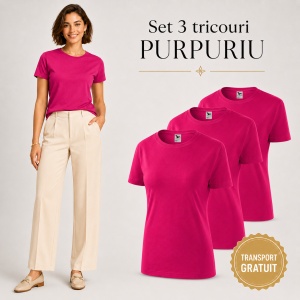 Set 3 tricouri dama - diverse culori pentru femei - Img 29