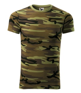 Tricou tip camuflaj de culoare verde