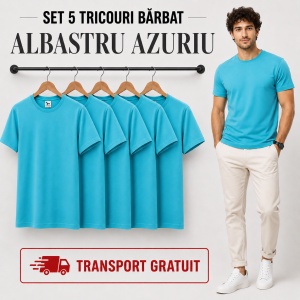 Set 5 tricouri bărbat Malfini Basic Clasic, 100% bumbac, regular fit, 48 culori, mărimi XS–5XL - Img 9