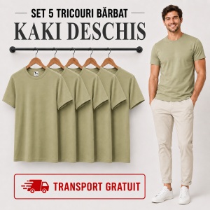 Set 5 tricouri bărbat Malfini Basic Clasic, 100% bumbac, regular fit, 48 culori, mărimi XS–5XL - Img 29