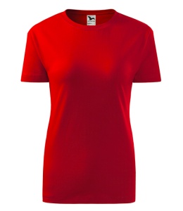 Tricou dama din bumbac de culoare rosu
