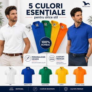 Set 5 tricouri POLO pentru barbati,100% Bumbac, 215 - Img 8
