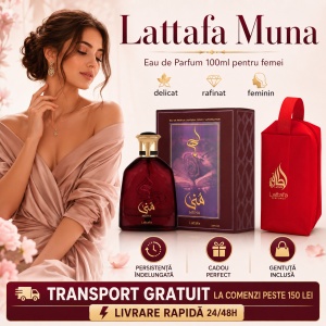 Set parfum Lattafa Muna 100ml, parfum Arabesc, Femei, Gentuta cosmetice