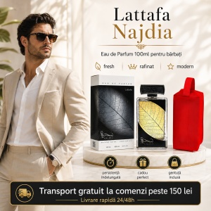 Set parfum Lattafa Najdia 100ml, parfum Arabesc, Barbati, Gentuta cosmetice