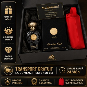 Set parfum Lattafa Opulent Oud 100ml, parfum Arabesc, Unisex, Gentuta cosmetice - Img 3