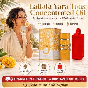 Set parfum Lattafa Yara Tous Concentrated Oil 20ml, parfum Arabesc, Femei, Gentuta cosmetice