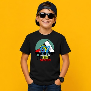 Tricou 67 Six Secven Stil Urban Logo Street Art, din bumbac 100%, tricou negru, Copii | Dama | Barbat - Img 3