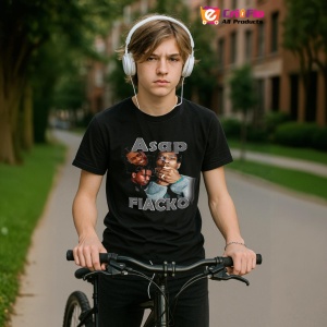 Tricou A$AP Rocky - Group Portrait, muzica Hip-Hop / Rap, Dama | Barbat | Copii, Culoare Negru - Img 10