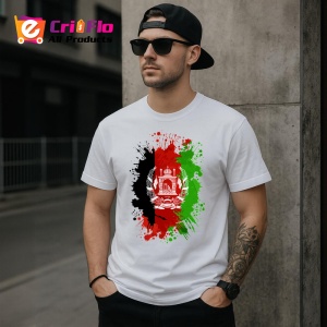 Tricou Afghanistan Steag Splash Art, Copii | Dama | Barbat - Img 5