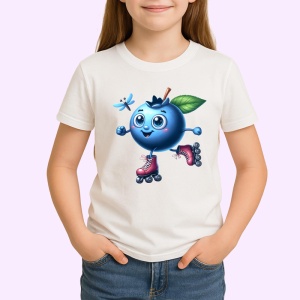 Tricou Afine amuzant de vara pe role, Fructe, Copii | Dama