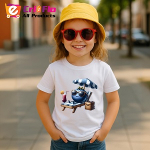 Tricou Afine amuzant de vara pe sezlong, Fructe, Copii | Dama - Img 4