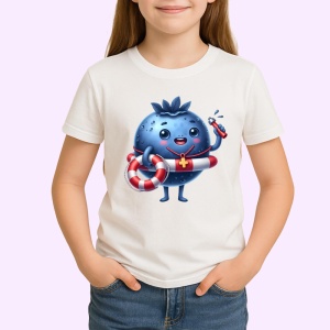Tricou Afine amuzant de vara salvamar, Fructe, Copii | Dama