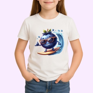 Tricou Afine amuzant de vara surfing, Fructe, Copii | Dama
