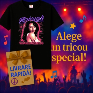 Tricou Airbrush Girl - Retro, muzica POP, Dama | Barbat | Copii, Culoare Negru - Img 11