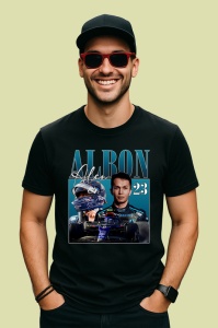 Tricou Alex Albon Portret Si Masina Red Bull Formula 1, Copii | Dama | Barbat - Img 4