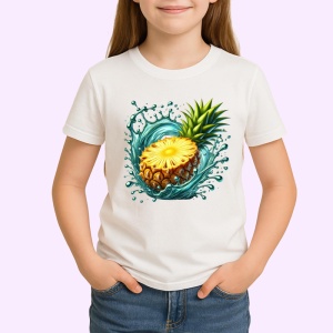Tricou Ananas si explozie exotica, Fructe, Copii | Dama