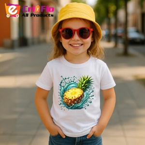 Tricou Ananas si explozie exotica, Fructe, Copii | Dama - Img 4