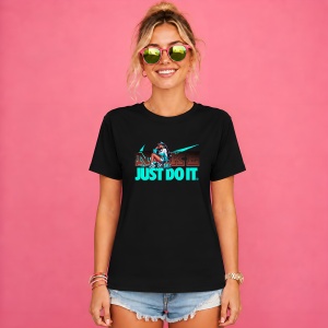 Tricou Anime Girl Street Fashion Teal Pink Urban Lifestyle, din bumbac 100%, tricou negru, Copii | Dama | Barbat - Img 2