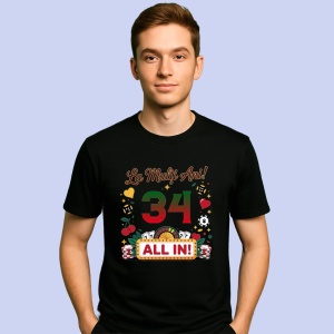 Tricou Aniversar cadou varsta 34 ani, Barbat