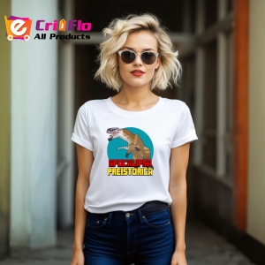 Tricou Apocalipsa Preistorica, din bumbac 100%, tricou alb, Dama | Barbat - Img 6