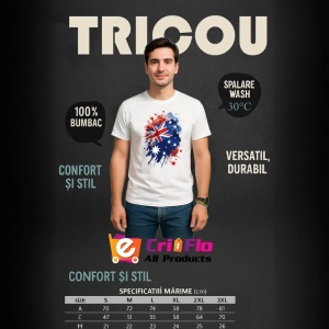 Tricou Australia Steag Splash Art, Copii | Dama | Barbat - Img 5
