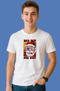 Tricou Bad Boy Santa, din bumbac 100% Copii | Dama | Barbat - Img 3