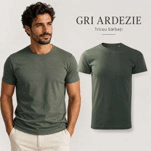 Tricou Bărbat Basic Free, 100% Bumbac, Guler Rotund, Croială Tubulară, S–3XL, 18 Culori - Img 18