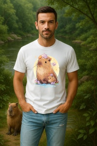 Tricou Barbat CapyBara - Capybara si Mini capy - Img 2