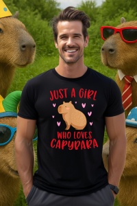 Tricou Barbat CapyBara - Just a girl who loves capybara 2 - Img 4