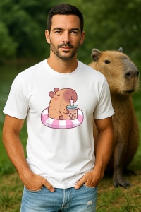 Tricou Barbat CapyBara - pe un colac - Img 3