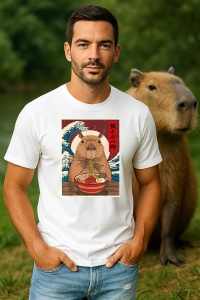 Tricou Barbat CapyBara - Ramen japonez - Img 3