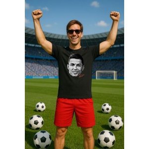 Tricou Barbat cu Fotbalistul Cristiano Ronaldo - Al - Nassr - Img 2