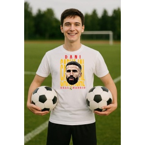 Tricou Barbat cu Fotbalistul Daniel Dani Carvajal Ramos - Real Madrid - Img 8