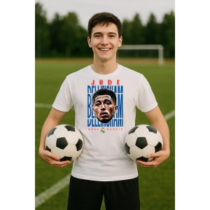 Tricou Barbat cu Fotbalistul Jude Victor William Bellingham - Real Madrid - Img 8