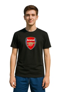 Tricou barbat cu logo stema Arsenal FC Anglia , din bumbac 100% - Img 2