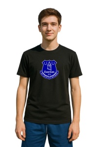 Tricou barbat cu logo stema Everton FC Anglia , din bumbac 100% - Img 2