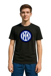 Tricou barbat cu logo stema FC InternazionaleMilano Italia , din bumbac 100% - Img 2