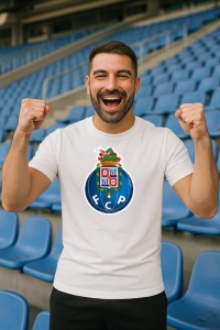 Tricou barbat cu logo stema FC Porto Portugalia , din bumbac 100% - Img 7