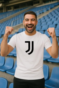 Tricou barbat cu logo stema Juventus FC Italia , din bumbac 100% - Img 8