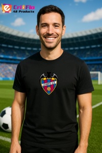 Tricou barbat cu logo stema Levante UD Spania , din bumbac 100% - Img 6