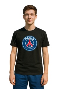 Tricou barbat cu logo stema Paris Saint Germain Franta , din bumbac 100% - Img 2